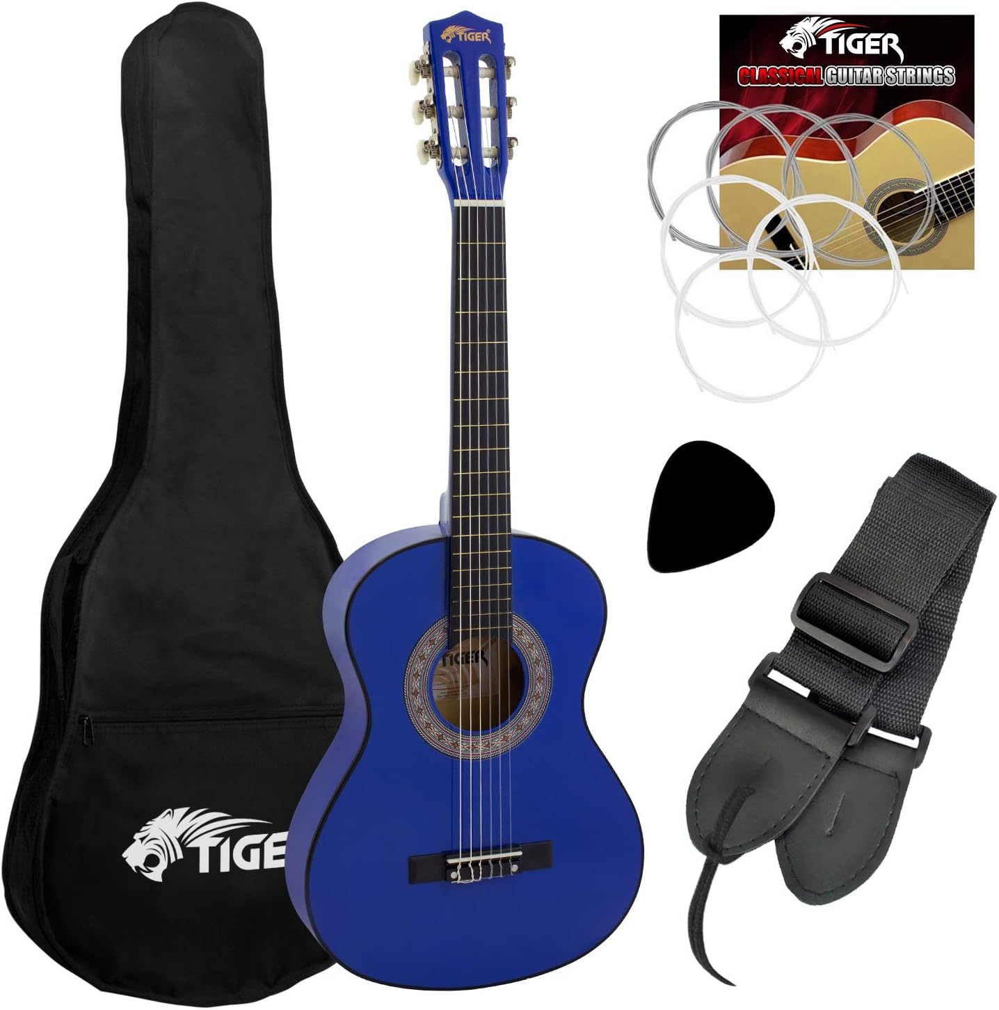 TIGER CLG5-BL | 1/4 Size Classical Guitar Pack
